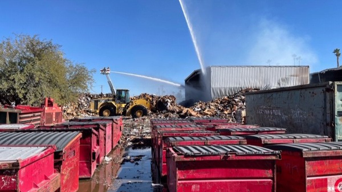 Fire crews respond to recycling plant fire