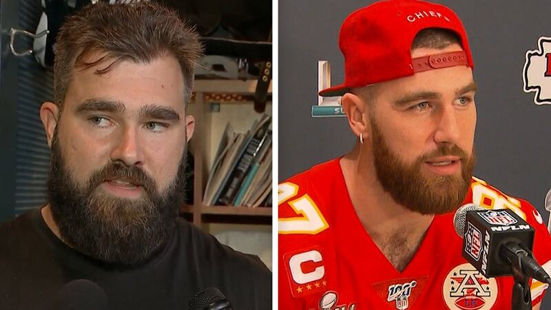 Jason and Travis Kelce are scheduled to face each other at this year's Super Bowl when the...