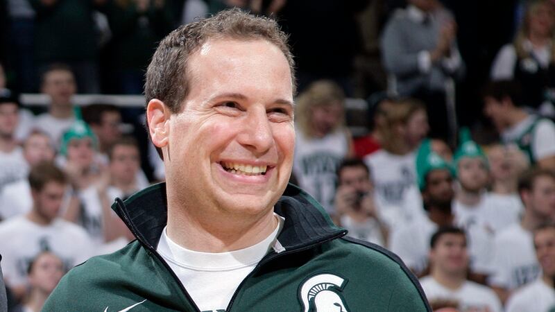 FILE -Former Michigan State player Mat Ishbia laughs as he are introduced along with Michigan...