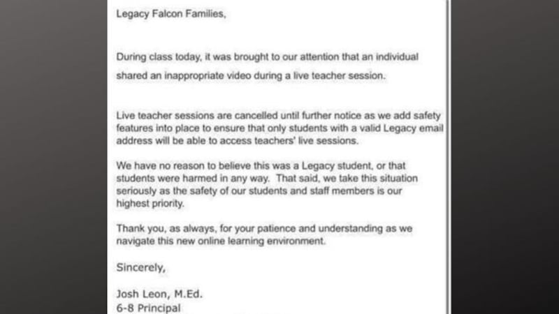 The principal sent a letter to parents before it was learned that a student was the culprit.