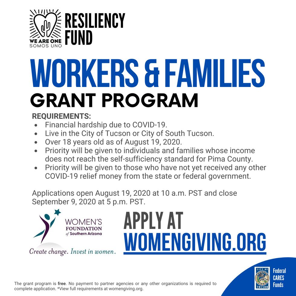Tucson families and individuals who have not received COVID-19 relief money and do not meet...