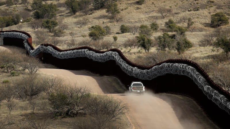 This March 2, 2019, file photo, shows a Customs and Border Control agent patrolling on the US...