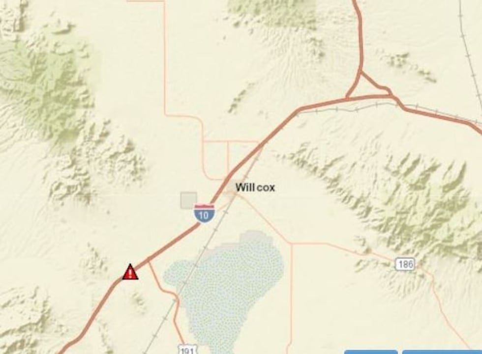 Crash west of Willcox on I-10 (Source: Arizona Department of Transportation)