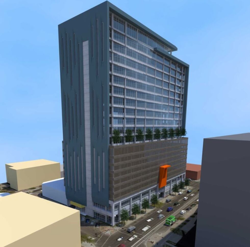 Rendering of proposed downtown building. (Source: CBRE)