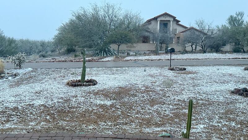 Snow in Vail, Arizona, on Monday, Jan. 23.